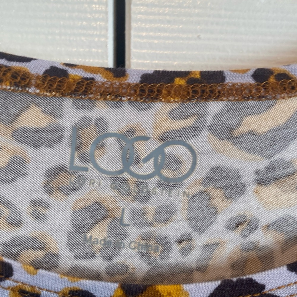 Logo tank tunic. Animal print